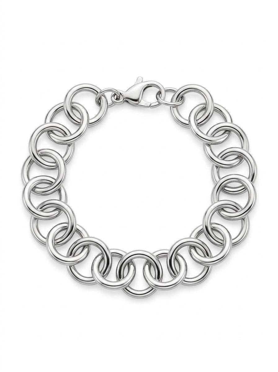 Black Sterling Orbit Womens Bracelet packshot product photo
