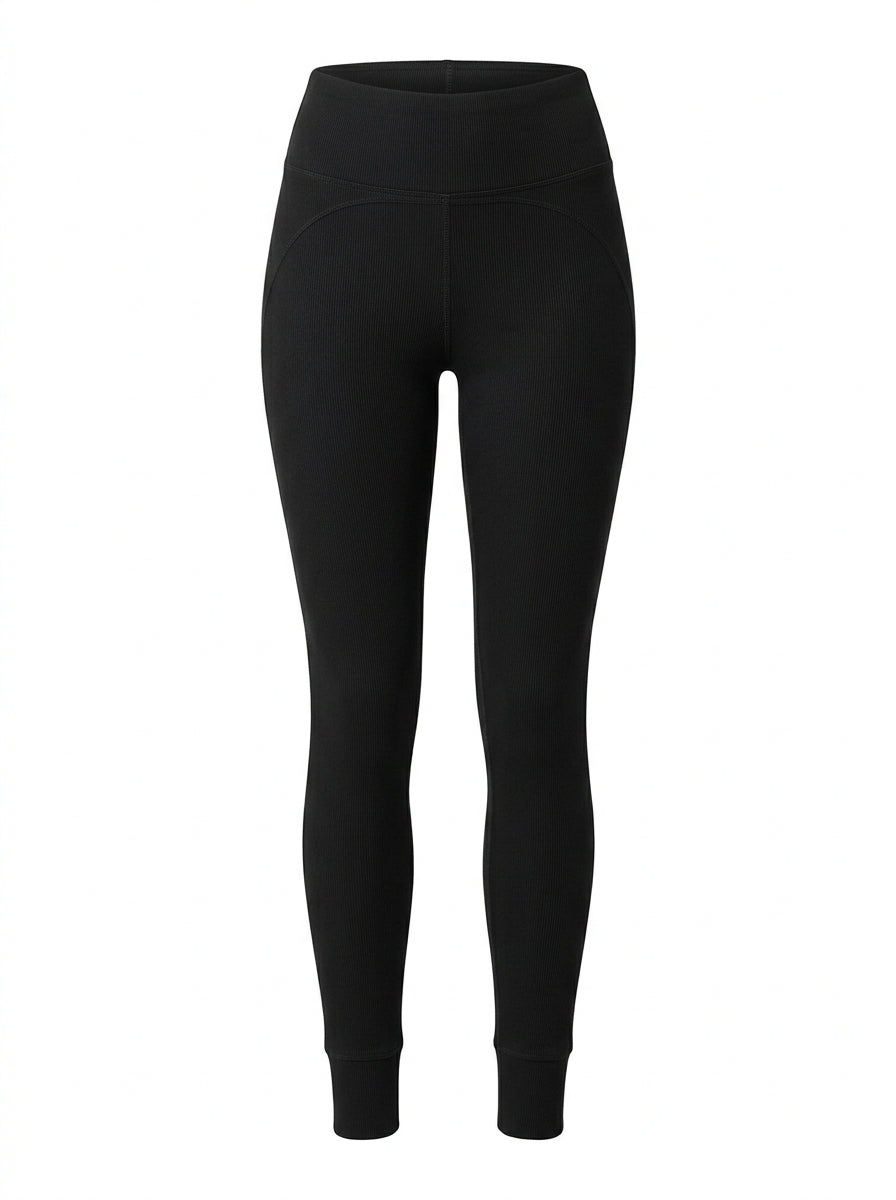 Black Studio Rib Contour Legging packshot product photo