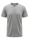 Navy Summit Henley Knit Tee packshot product photo