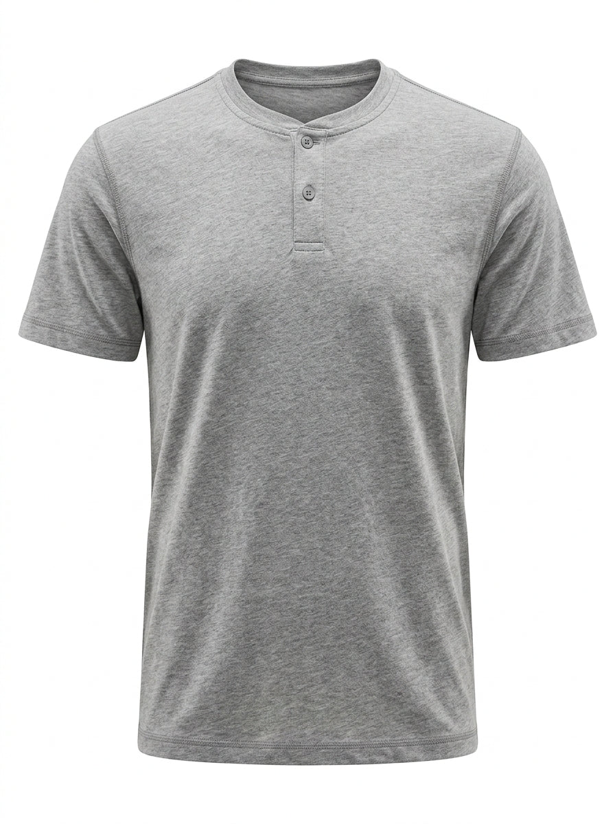 Navy Summit Henley Knit Tee packshot product photo