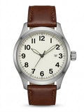 Brown Trailmark Leather Field Watch packshot product photo