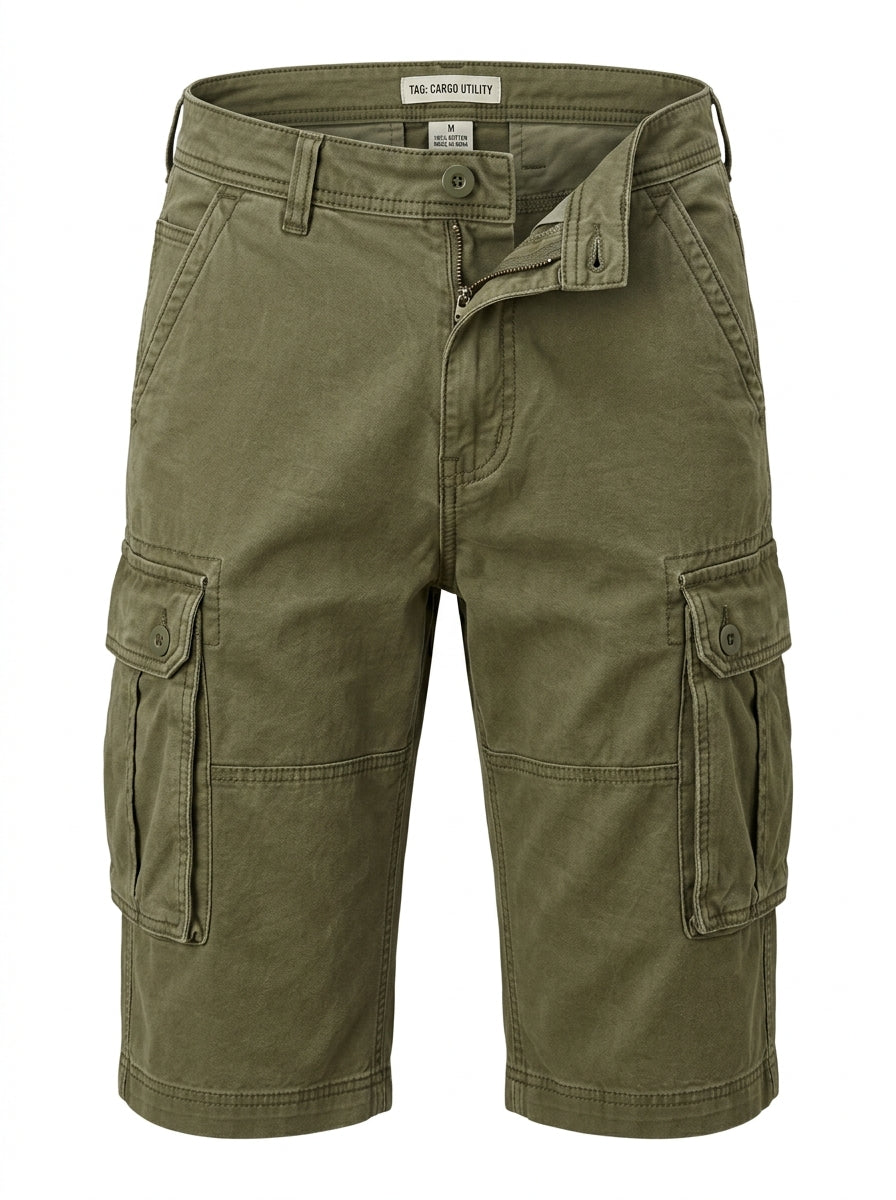 Navy Trailmark Utility Cargo Shorts packshot product photo