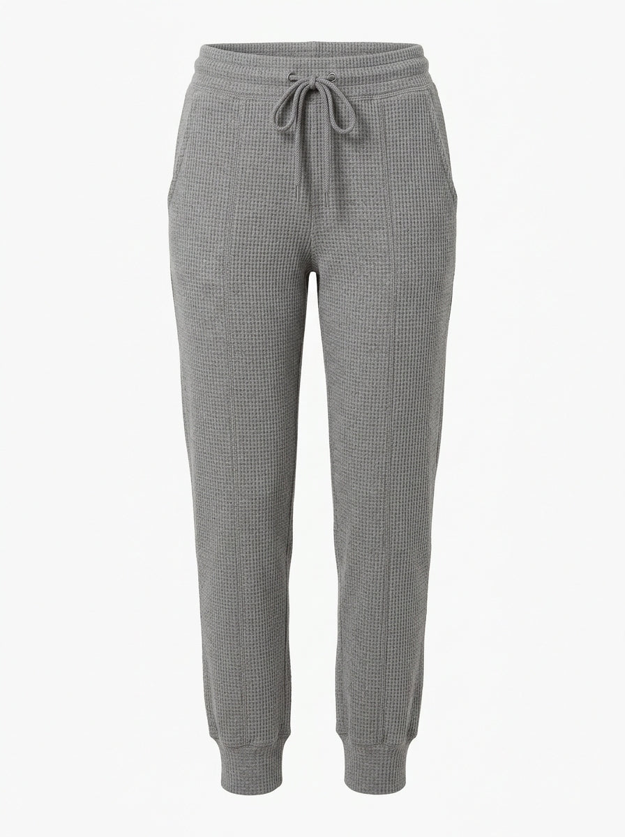 Olive Weekend Waffle Knit Jogger packshot product photo