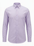 Lavender Willow Stripe Button-Down Shirt packshot product photo